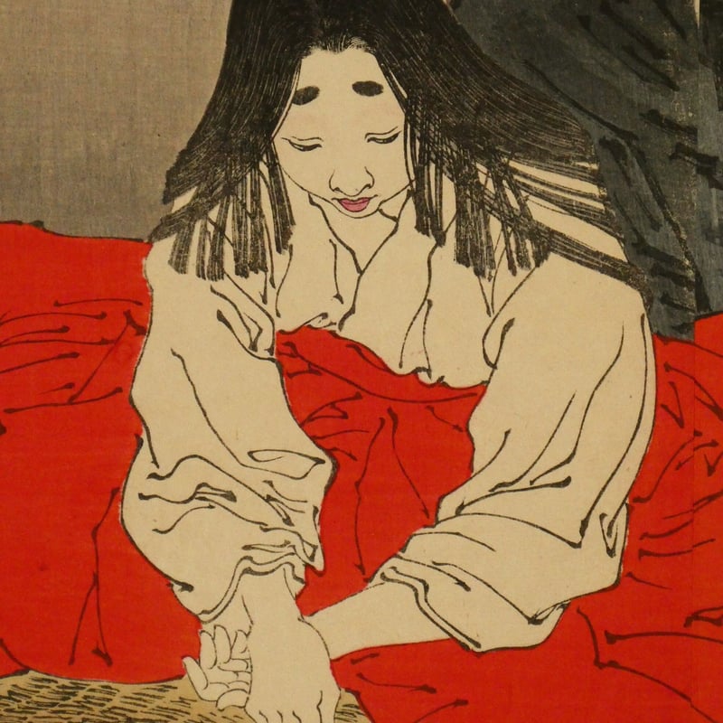 月岡芳年 芳年漫画 後醍醐天皇第三皇子大塔宮 二枚続/TSUKIOKA