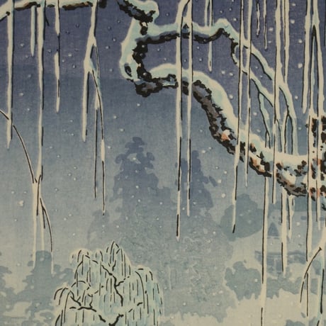 土屋光逸 春の雪 京都円山/TSUCHIYA KOITSU Spring Snow at Maruyama Park, Kyoto