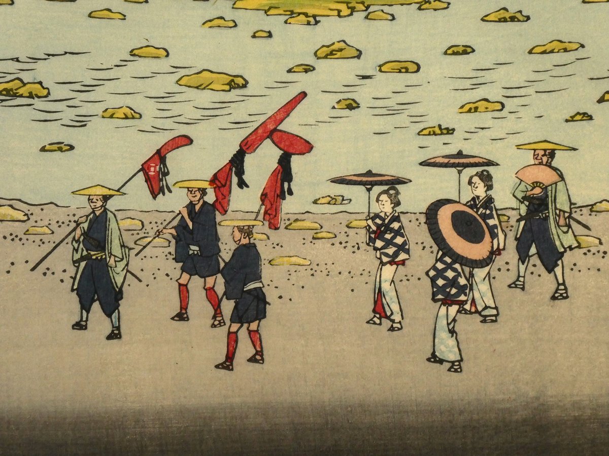 歌川広重 五十三次名所図会 五十 土山 鈴鹿之麓鈴鹿川/HIROSHIGE