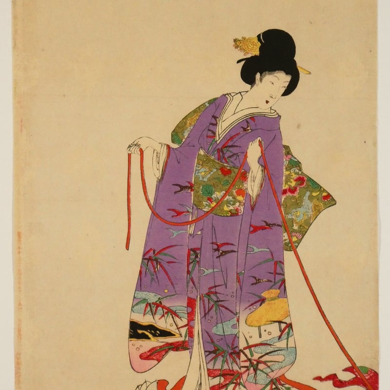 楊洲周延 徳川時代 貴婦人之図 花車 三枚続/CHIKANOBU | ギャラリー奏美庵