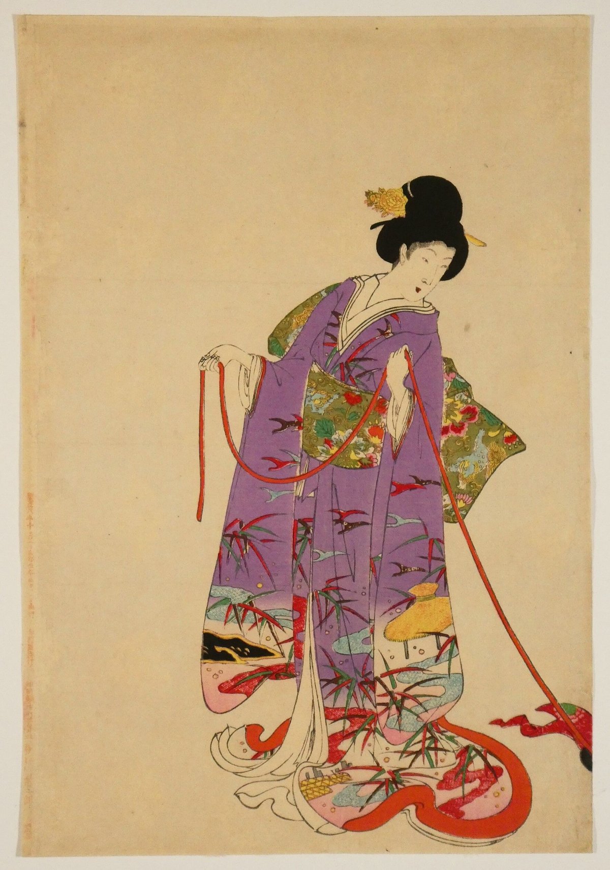 楊洲周延 徳川時代 貴婦人之図 花車 三枚続/CHIKANOBU | ギャラリー奏美庵