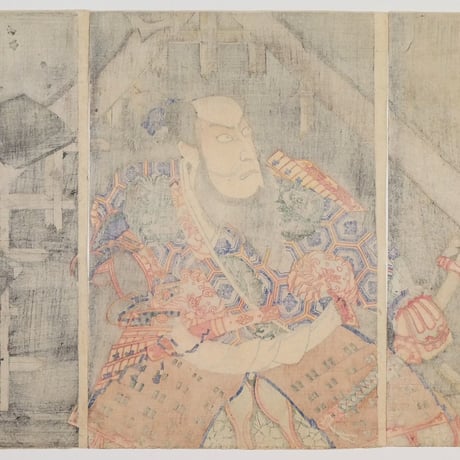 豊原国周 桃山譚 加藤清正 市川團十郎 三枚続/KUNICHIKA