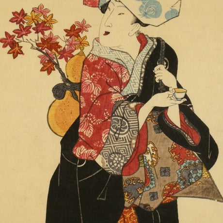 三代歌川豊国 百人一首絵抄 猿丸太夫/UTAGAWA TOYOKUNIⅢ