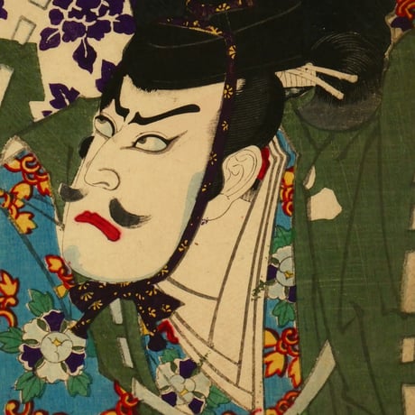 豊原国周 一條戻橋の場 三枚続/KUNICHIKA