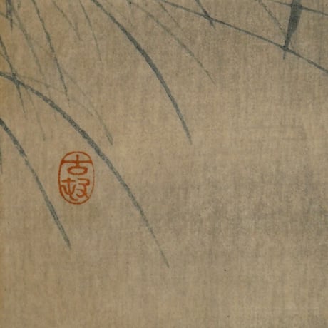 小原古邨 撫子に鷭/OHARA KOSON Moorhen and Pinks