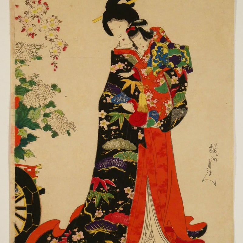 楊洲周延 徳川時代 貴婦人之図 花車 三枚続/CHIKANOBU | ギャラリー奏美庵