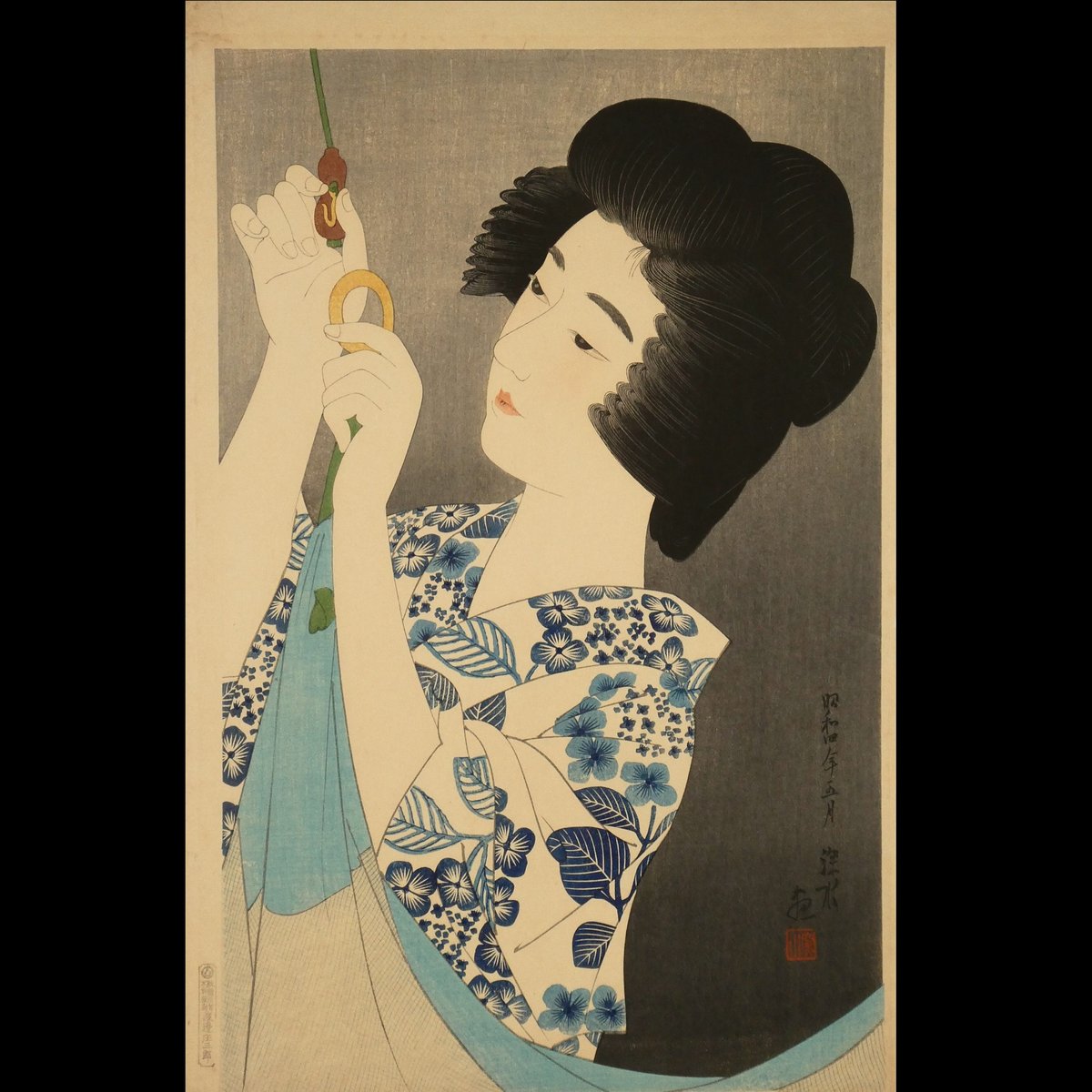 伊東深水 蚊帳／ITO SHINSUI | ギャラリー奏美庵