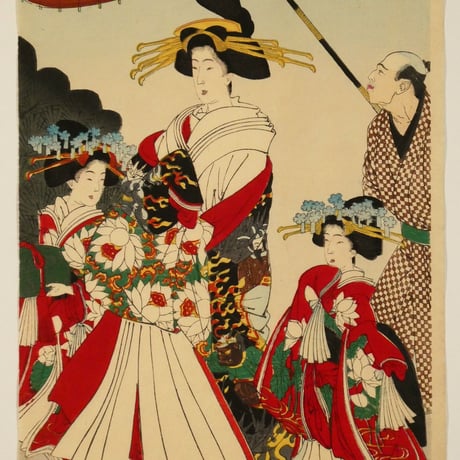 月岡芳年 新撰東錦絵 一休地獄太夫之話 二枚続/TSUKIOKA YOSHITOSHI