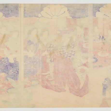 楊洲周延 比能道成寺美人之春奥 三枚続/CHIKANOBU