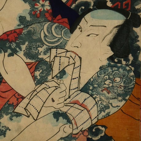 三代歌川豊国 見立十人豊国一世一代屋久ら水滸傳 三枚続/UTAGAWA TOYOKUNIⅢ