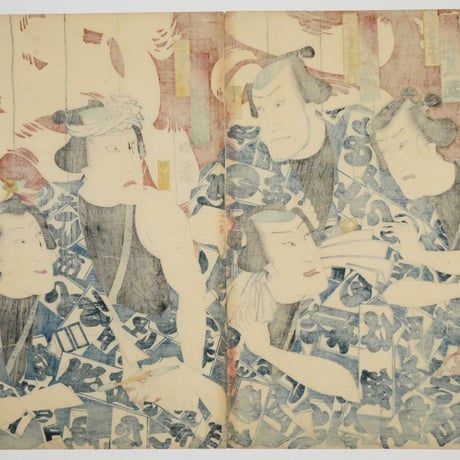 二代歌川国貞 かん菊の松／沢村田之助 他 二枚続/UTAGAWA KUNISADA II