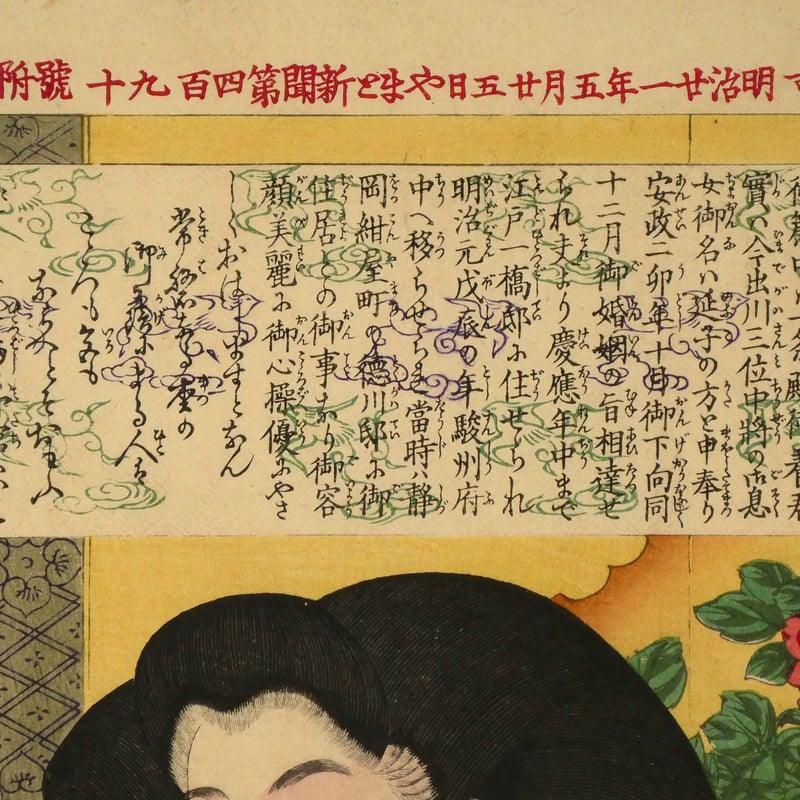 月岡芳年 近世人物誌 やまと新聞附録 第二十 徳川慶喜公御簾中 月岡芳年 近世人物誌 やまと新聞附録 第二十 徳川慶喜公御簾中