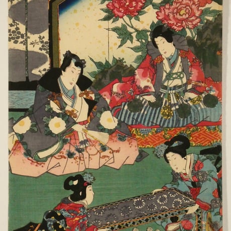 三代歌川豊国	梅つぼのかた 三枚続/UTAGAWA TOYOKUNIⅢ