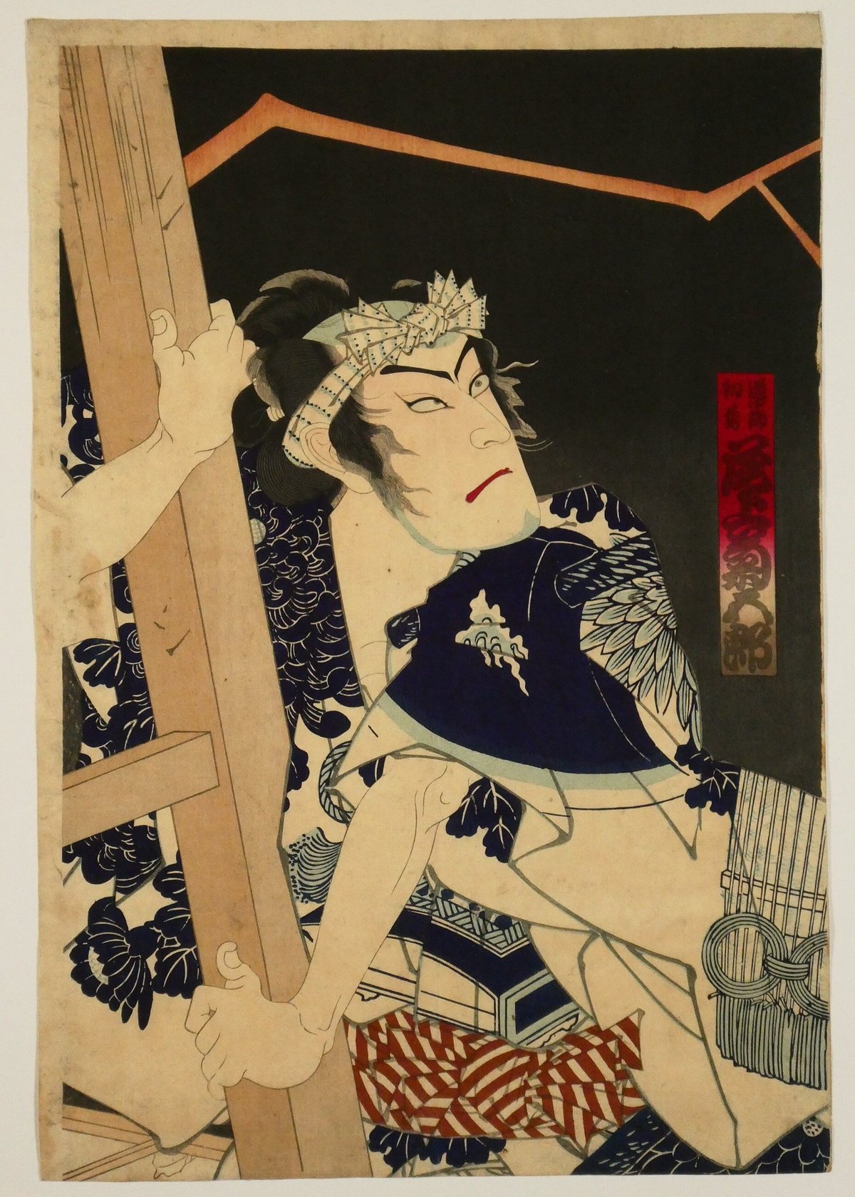 豊原国周 是ハ万代の談柄 音聞浅間幻灯画 三枚続/KUNICHIKA  