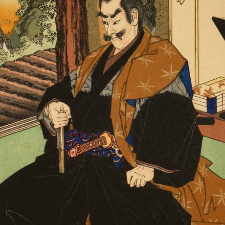 歌川豊宣 新選太閤記 栗原山ノ閑居 二枚続/UTAGAWA TOYONOBU