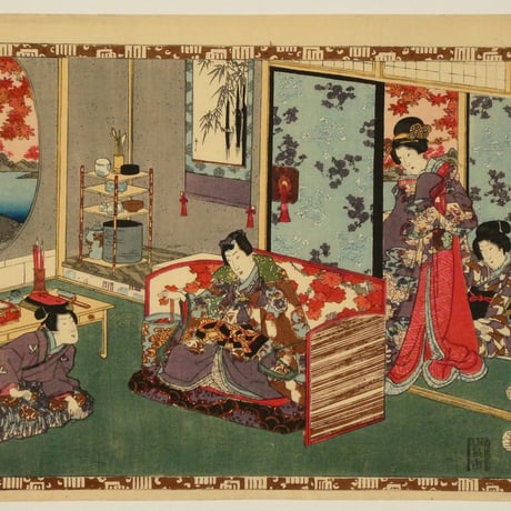 三代歌川豊国	其姿紫の写絵 五十一/UTAGAWA TOYOKUNIⅢ