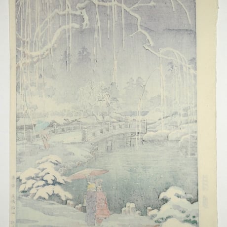 土屋光逸 春の雪 京都円山/TSUCHIYA KOITSU Spring Snow at Maruyama Park, Kyoto