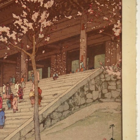 吉田博 桜八題 楼門 自摺/YOSHIDA HIROSHI Chion-in Temple Gate Eight Scenes of Cherry Blossoms