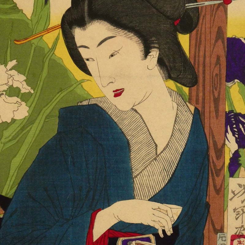 日本画　「菖蒲」菊川多賀先生 日本画 「菖蒲」菊川多賀先生 - メルカリ