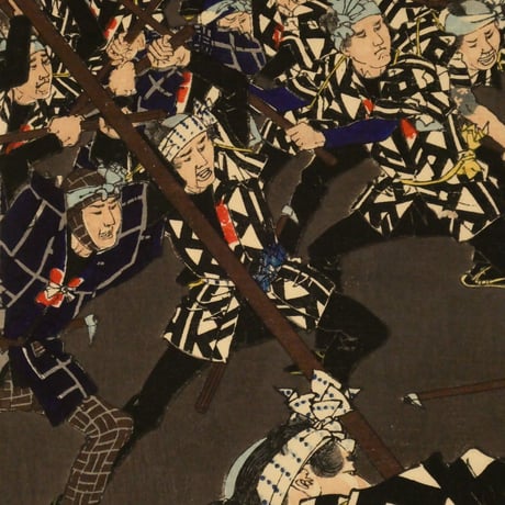 月岡芳年 新撰東錦絵 神明相撲闘争之図 二枚続/TSUKIOKA YOSHITOSHI