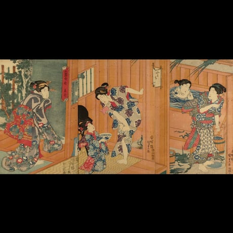 歌川国貞 五節句ノ内 皐月 三枚続/UTAGAWA KUNISADA