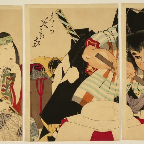 月岡芳年 くらびらき 三枚続/TSUKIOKA YOSHITOSHI