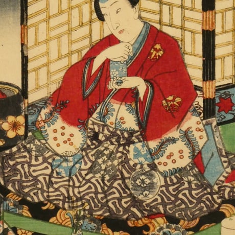 二代歌川国貞	紫式部げんじかるた 梅がえ/KUNISADA Ⅱ