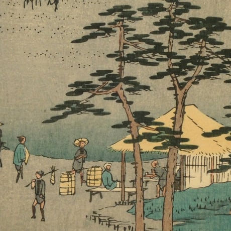 歌川広重 五十三次名所図会 廿九 見附 天龍川舟渡し/HIROSHIGE