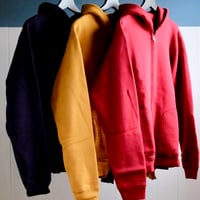 DELUXEWARE/デラックスウエア LPZ-P『FULLZIP PARKA PLAIN』 フルジップパーカーD.RED/FT.BLU/US.YEL
