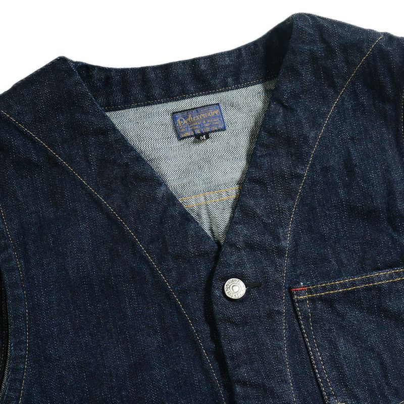 デラックスウエア／デニムベスト ROGUE VEST for サイズL DELUXE WARE/デラックスウエア 『 ROGUE VEST/ローグベスト