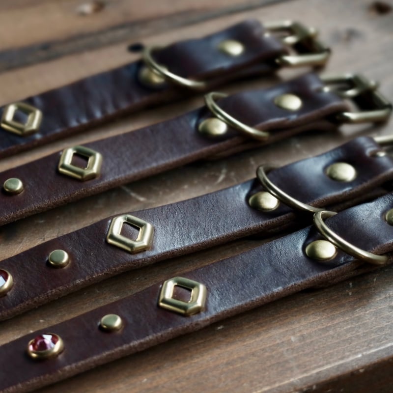 RE.ACT/リアクト『Studs Narrow Belt /スタッズナローベルト 』Chro