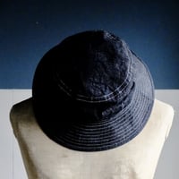 HIGHER/ハイヤー『RIP STOP DENIM BUCKET HAT/リップストップ バケットハット 』NAVY/ネイビー
