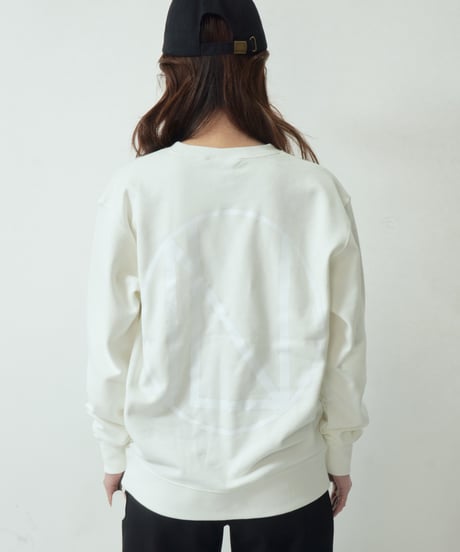 BACK LOGO PRINT SWEATSHIRT/WHITE