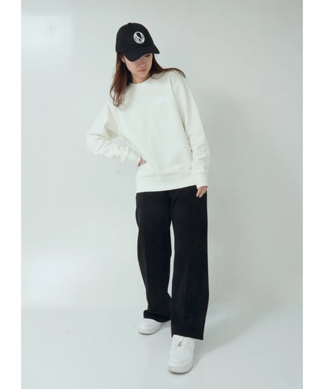 BACK LOGO PRINT SWEATSHIRT/WHITE