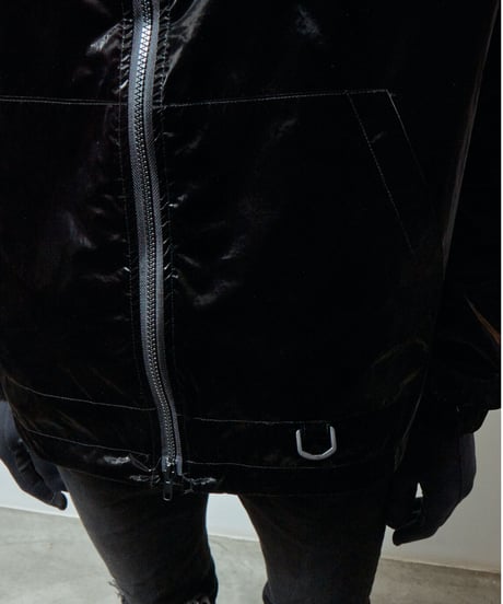 TECHNICAL EFFECT ZIPPER JACKET/BLACK