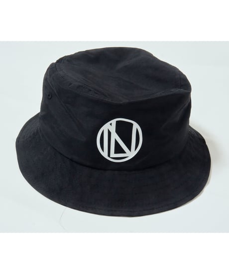 LOGO PRINT NYLON BUCKET HAT