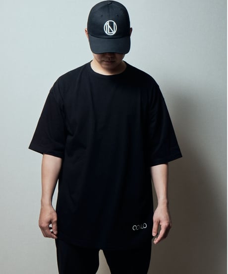 BACK LOGO PRINT OVER SIZE T-SHIRT/BLACK