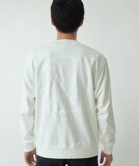 BACK LOGO PRINT SWEATSHIRT/WHITE