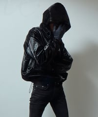 TECHNICAL EFFECT ZIPPER JACKET/BLACK