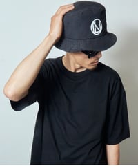 LOGO PRINT NYLON BUCKET HAT