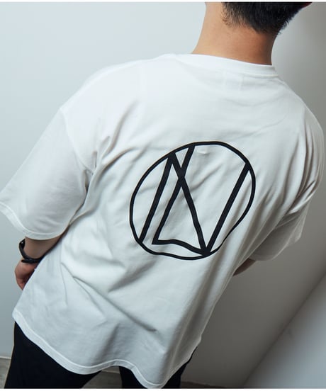 BACK LOGO PRINT OVER SIZE T-SHIRT/WHITE