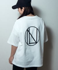 BACK LOGO PRINT OVER SIZE T-SHIRT/WHITE