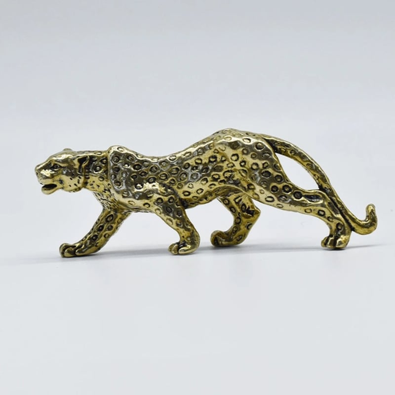 チーター 豹 ひょう 真鍮 インテリア オブジェ 雑貨 置物 ヒョウ 動物