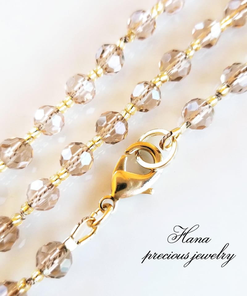 クリスタルジュエリー（シャンパンゴールド）90cm | プレシャス