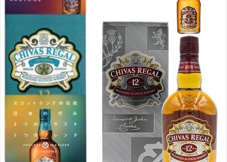 シーバスリーガル12年 700ml  + ミズナラ12年 50ml ミニチュアボトル