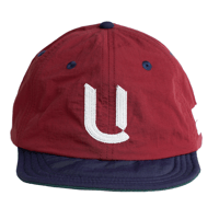 SOFT BB CAP  {Nylon / Burgundy & Navy }