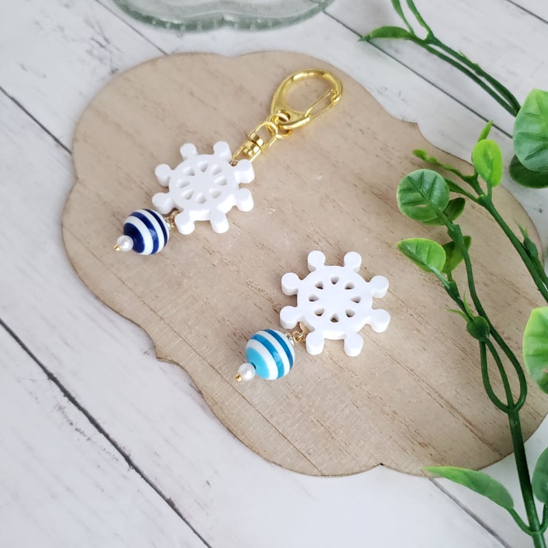 マリンモチーフ⚓アロマストーンキーホルダー | Ӧsoro(オソロ)