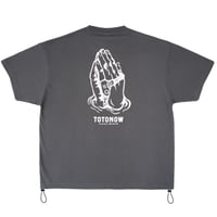 DRAW CORD T-SHIRT / DARK GRAY