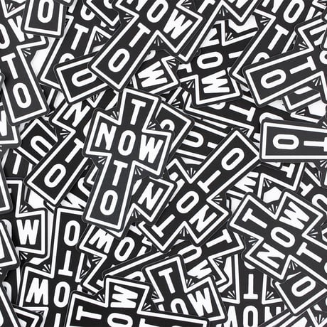 TOTONOW Cross Sticker / Black