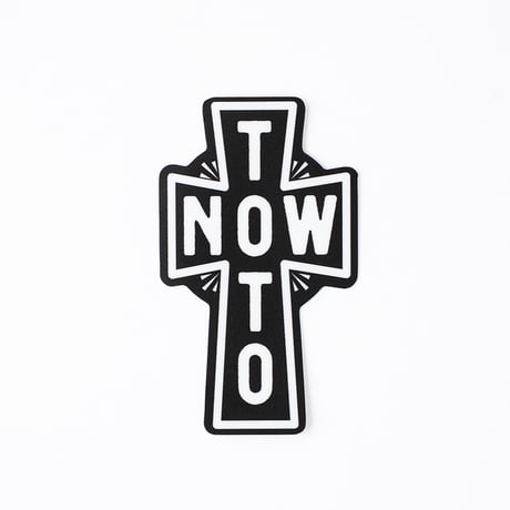 TOTONOW Cross Sticker / Black